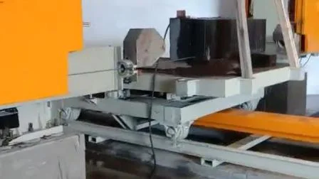 KXJ1500 Máquina automática de corte e esquadrejamento de blocos com mesa giratória