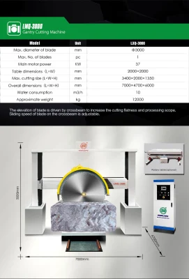 Máquina de corte de bloco de disco múltiplo ou único pórtico com mesa de trabalho giratória